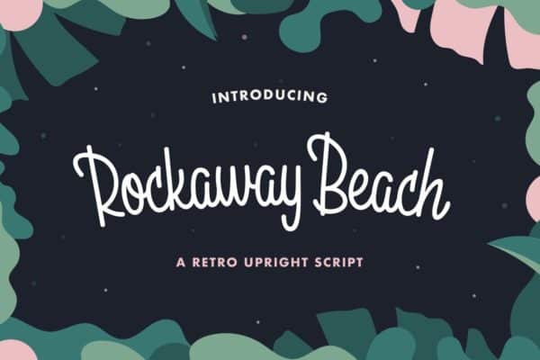 Rockaway Beach – Upright Retro Script Font