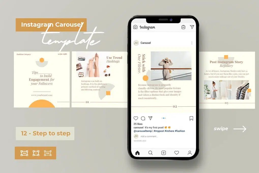 Step by Step - Instagram Templates for Fashion