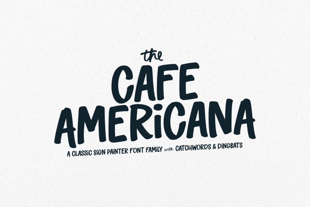The Cafe Americana – Sign Painter Font Family