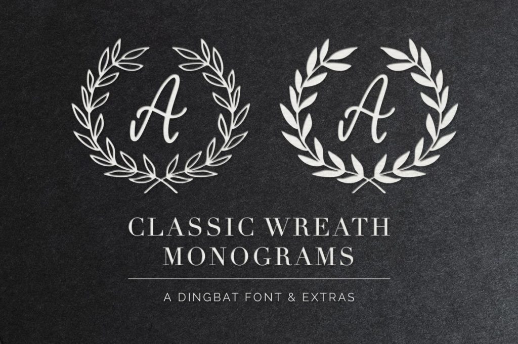 Wreath Monograms Dingbat Font