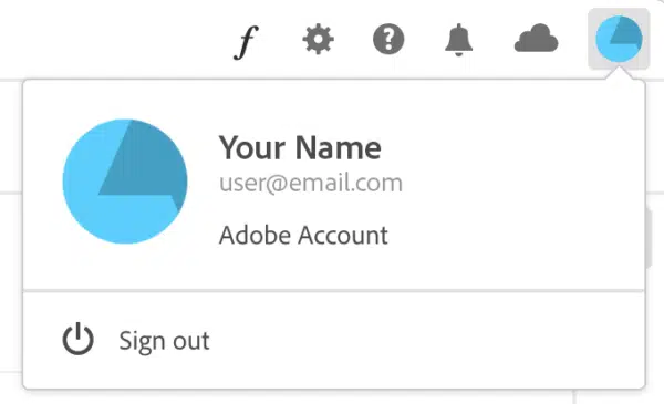 Adobe account data