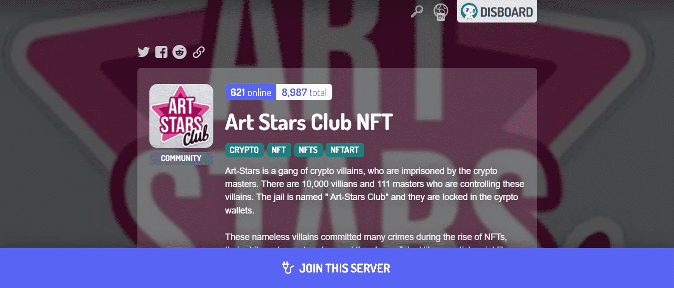 Art Stars Club NFT Discord Community
