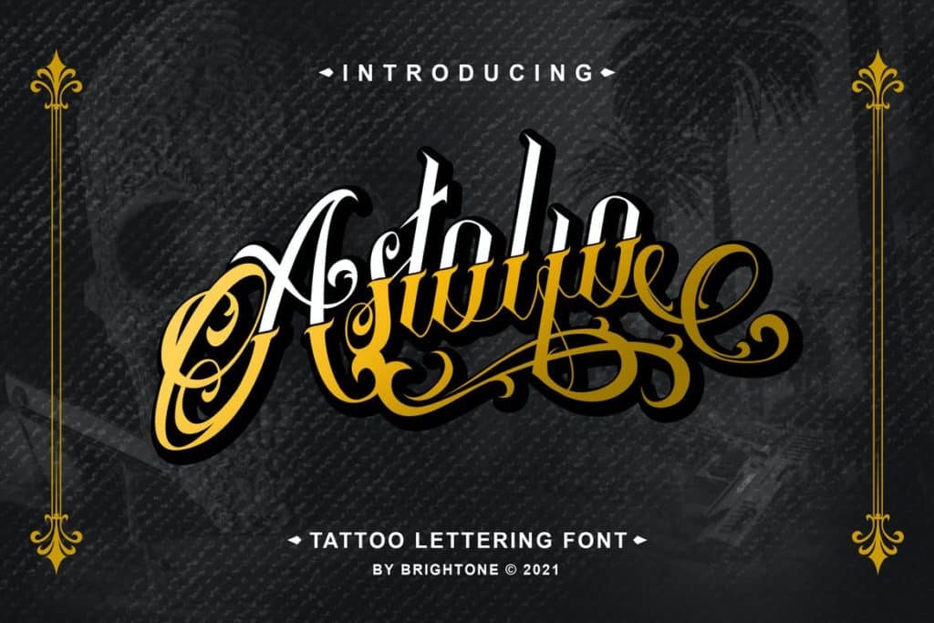 bold cursive tattoo fonts