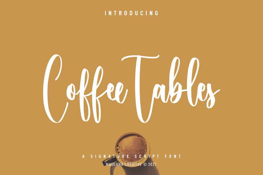 Coffee Tables Script Font