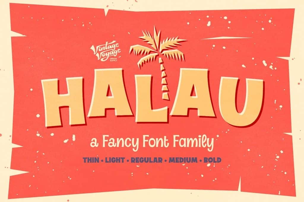 Halau – A Fancy Font Family
