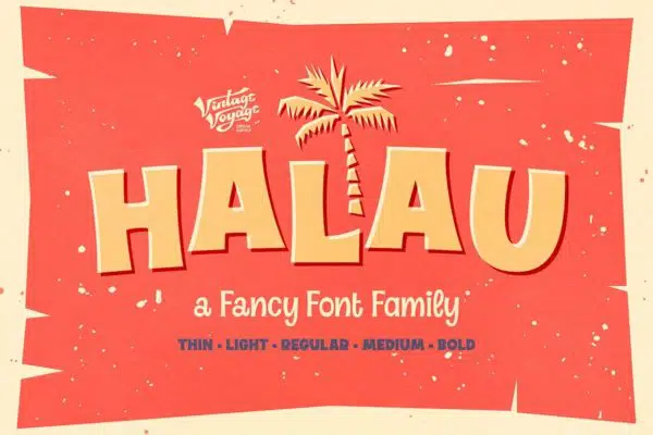 Halau — A Fancy Font Family