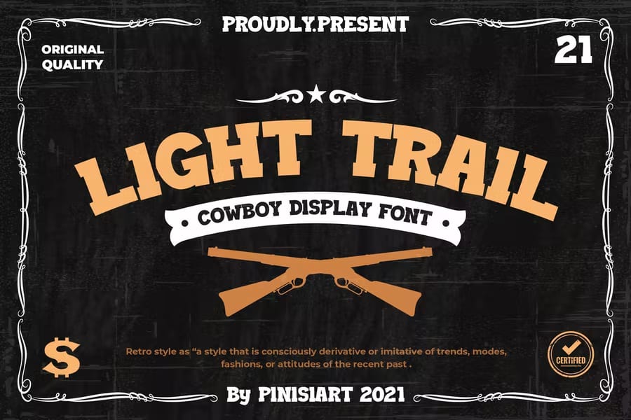 Light Trail - Western Font