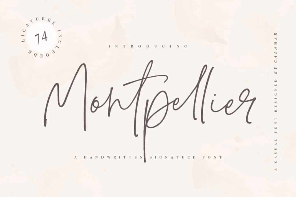 Montpellier – Signature Font