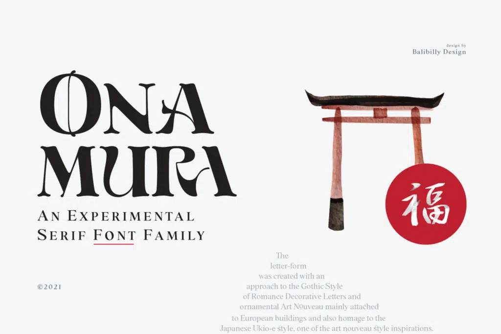 Onamura – Serif Experimental Display Fonts