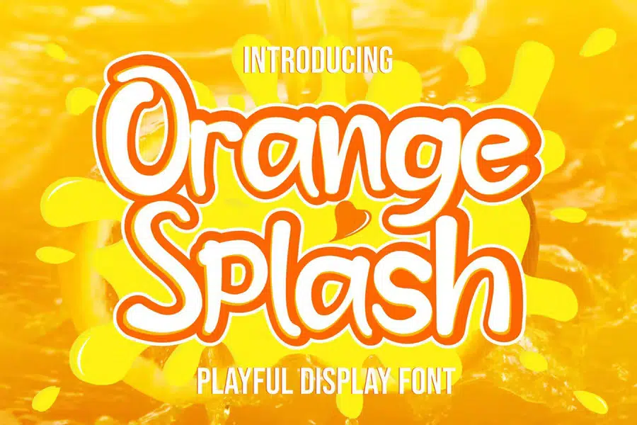 Orange Splash - Fresh Summer Font 