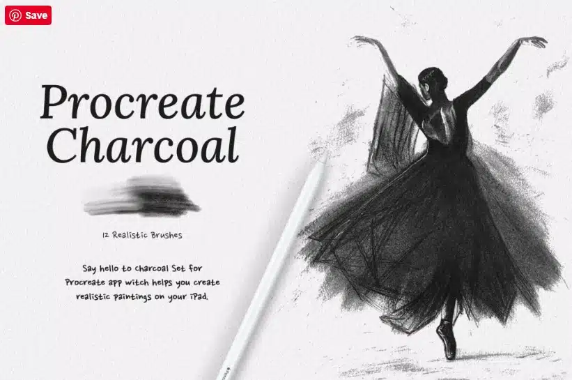 Procreate Charcoal Set - Charcoal Brushes for Procreate