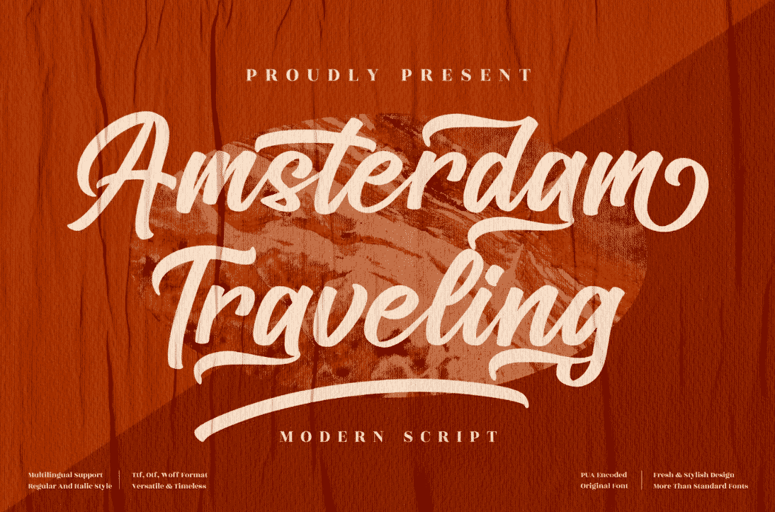 Amsterdam Traveling Modern Script