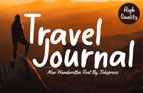 Travel Journal - Handwriting Travel font