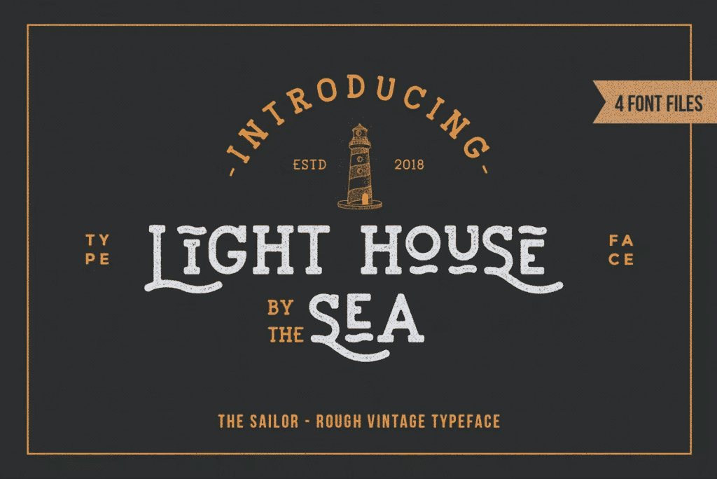 LightHouse - Sailor Rough Typeface