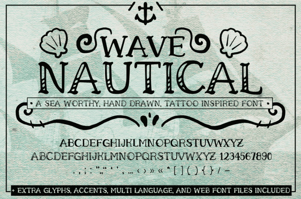 Wave Nautical Font