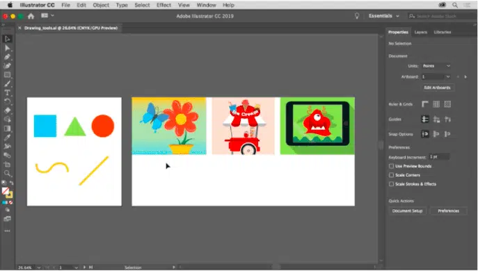 Familiarize yourself with Adobe Illustrator's drawing tools