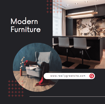 modern furniture instagram post template
