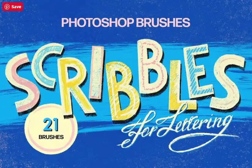 Scribbles Photoshop Brushes - Charcoal Brushes for Procreate