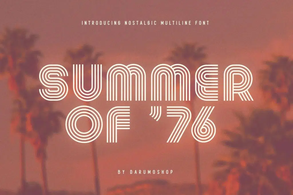 Summer Of 76 – Multi-Line Font