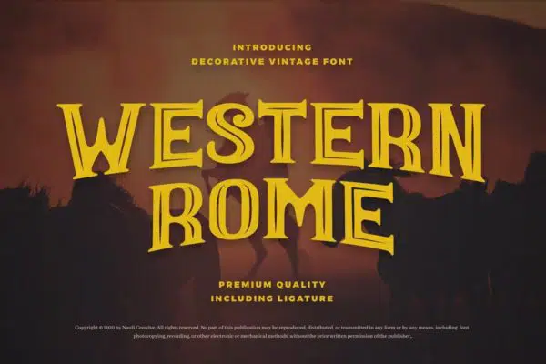 Western Rome - Vintage Western Font