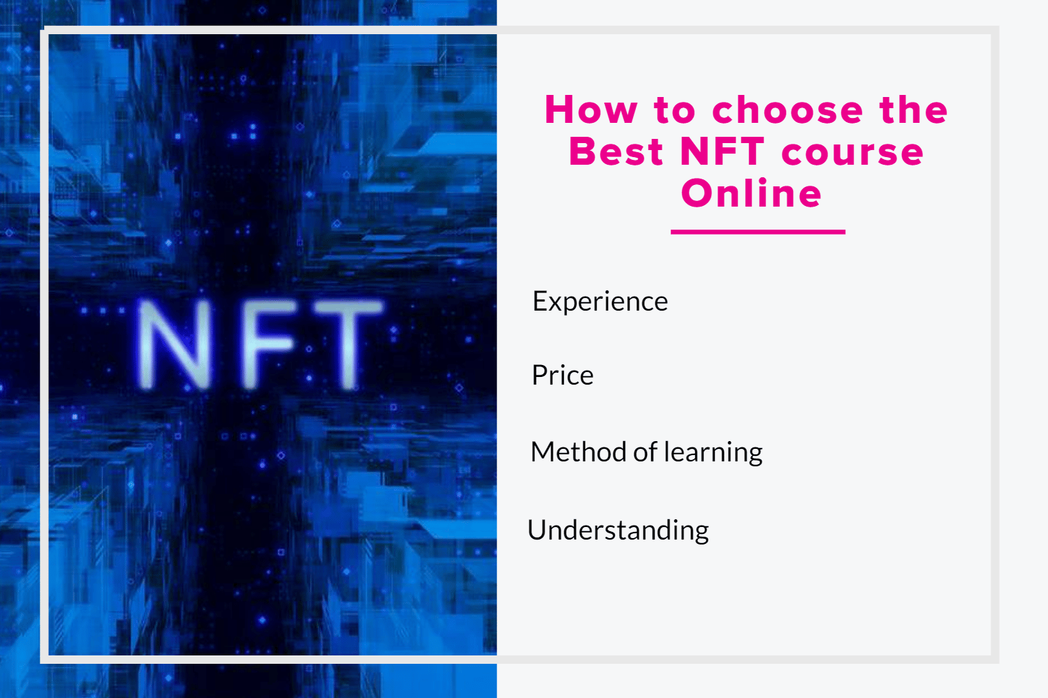 How to choose the Best NFT course Online