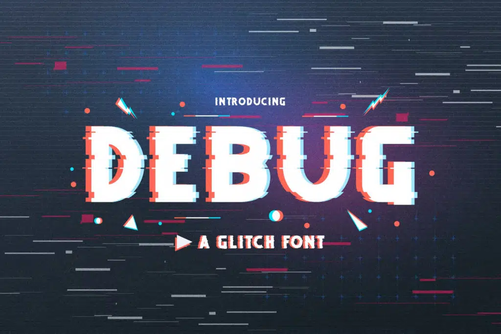 Debug – Uppercase Glitch Font