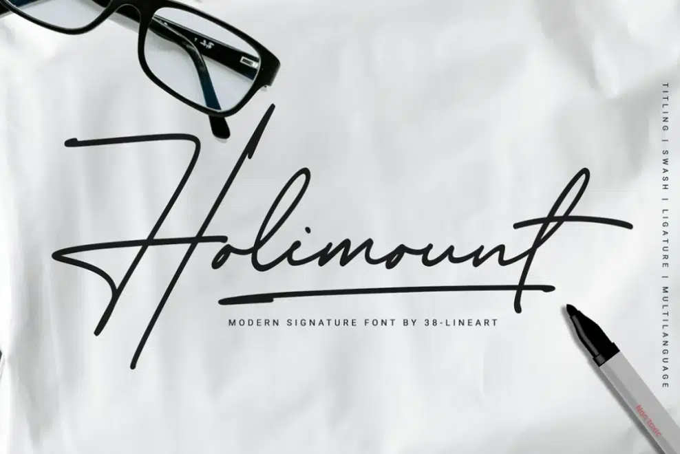 Holimount signature font