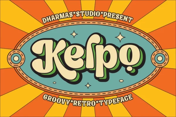 Kelpo – Groovy Retro Typeface