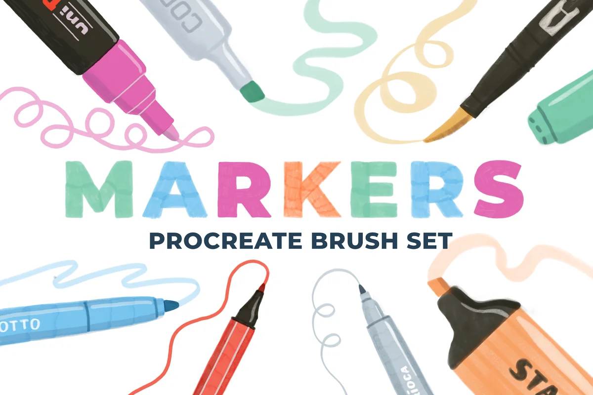 Markers Procreate Brush Set