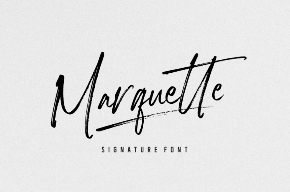 Marquette signature font
