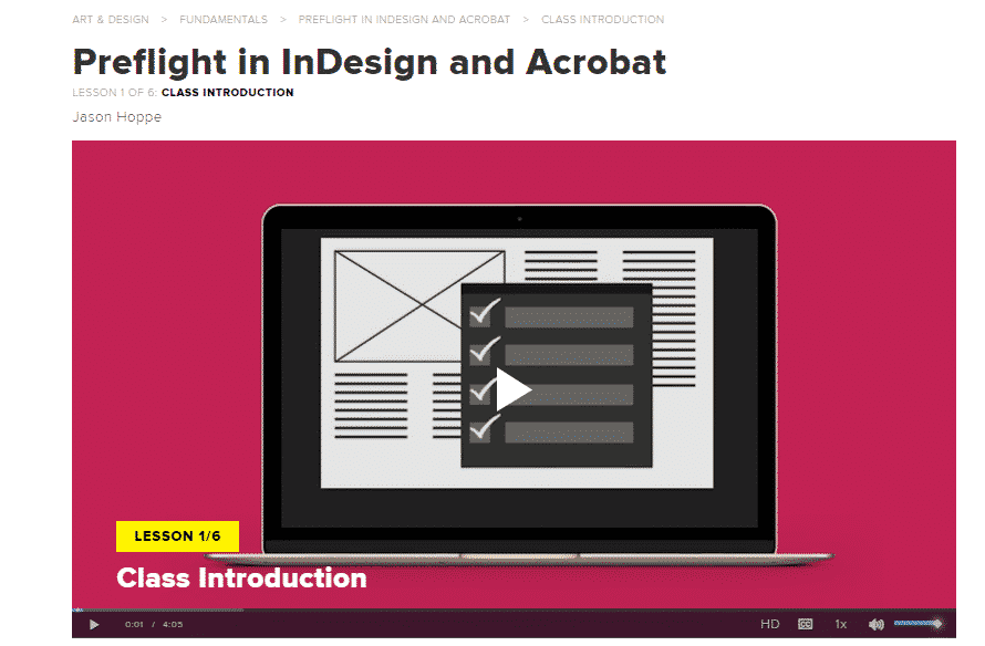 Preflight in InDesign and Acrobat By CreativeLive