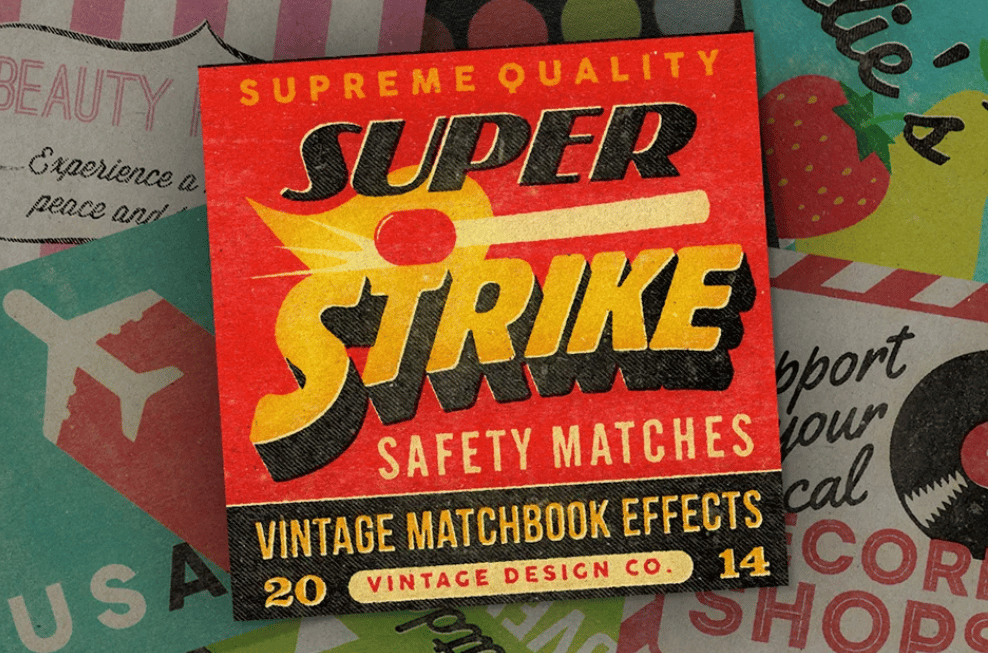 Super strike 1950s font