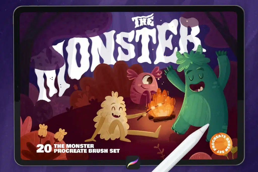The Monster Procreate Brushes & Color Palettes
