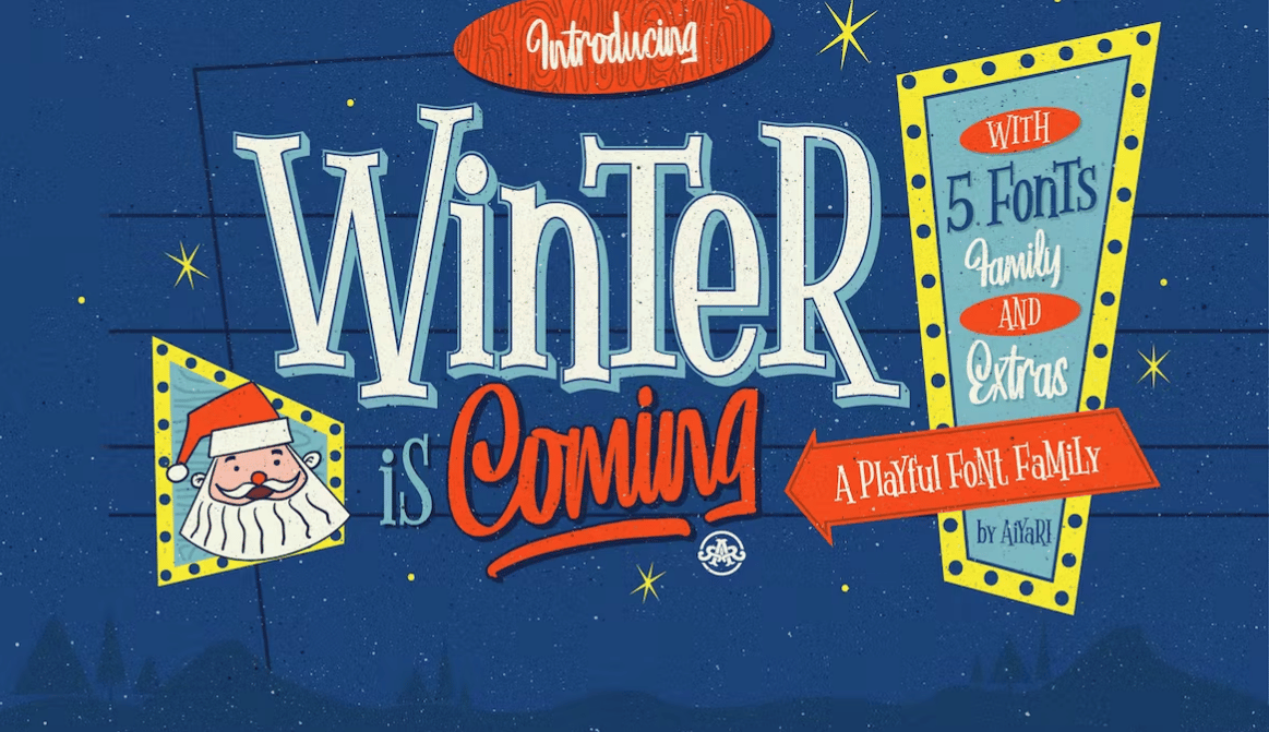 winter is coming 1950s font