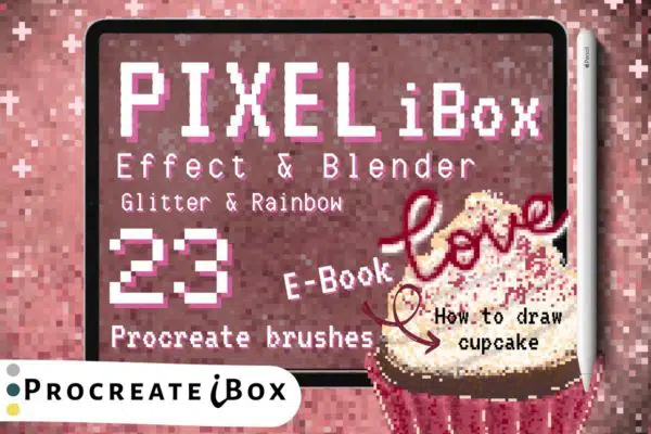 23 Pixel iBox Procreate brushes