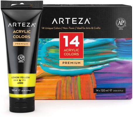 ARTEZA Acrylic Paint, Arteza Set 14 Colors