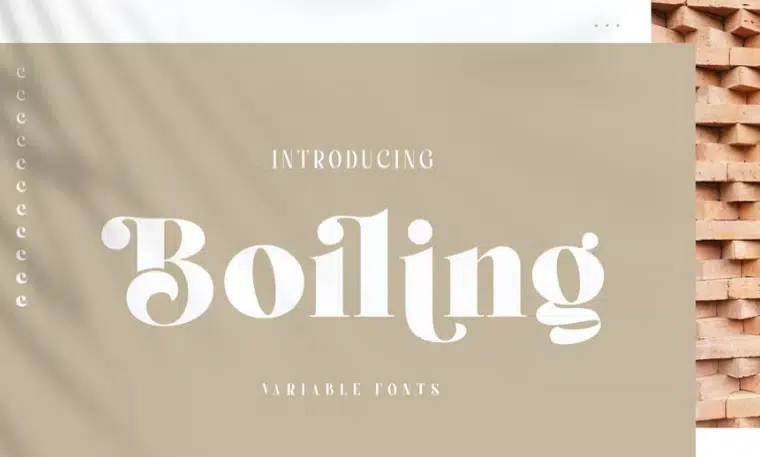 Boiling Font