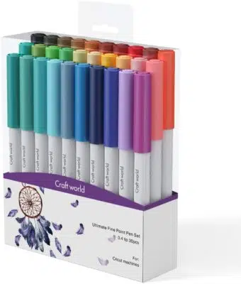 Cricut Ultimate Fine Point Pen Set, 0.4mm Fine Tip Pens to Write, Draw &  Color, Create Personalized Cards & Invites, Use with Cricut Maker and  Explore Cutting Machines, 30 Assorted Colored Pens : : Home