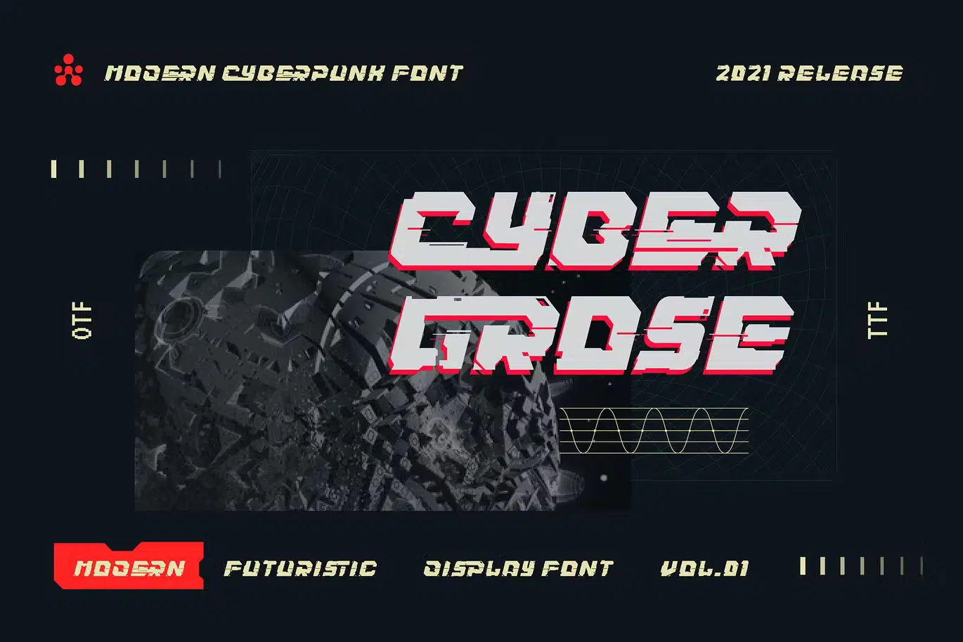 Cybergrose - Cyberpunk Display Font