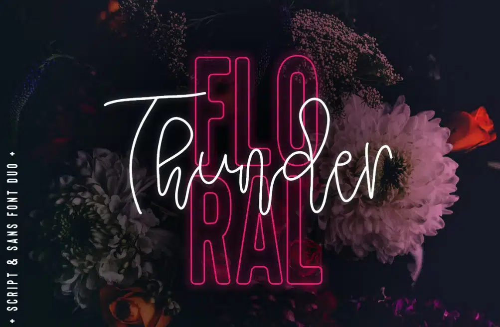 Floral Thunder Font - Best Flower Fonts