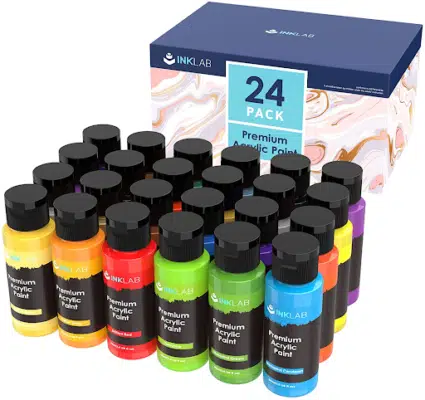 Caliart Acrylic Paint Set With 12 Brushes, 24 Colors (59ml, 2oz) Art Craft  Paints for Artists Review 