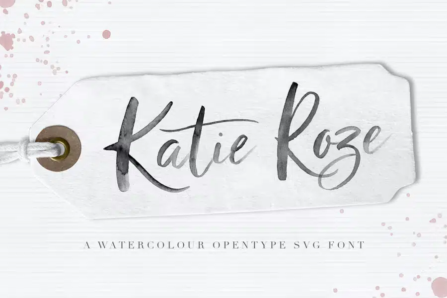 Katie Roze Watercolor SVG Font