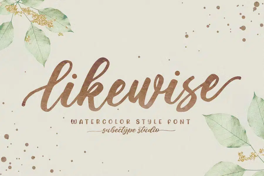 Likewise - Watercolor font