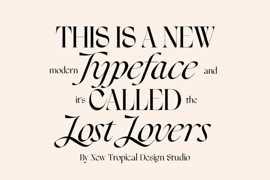 Lost Lovers Serif Typeface