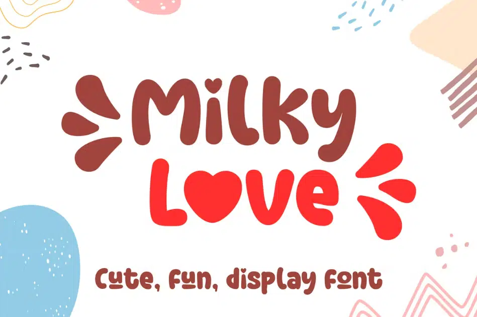 Milky Love Cute Logo Font