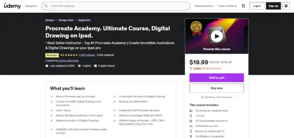  Procreate Academy. Ultimate Course, Digital Drawing on Ipad