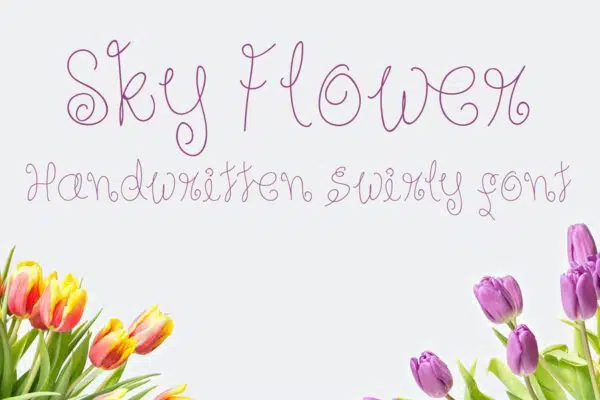 Sky Flower - Handwritten Font