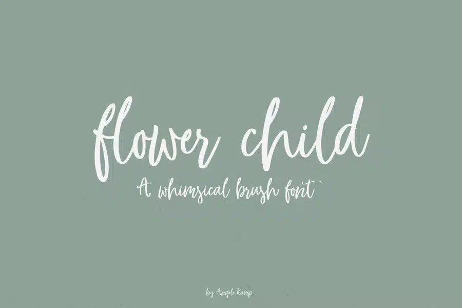 Whimsical brush font, Flower Child