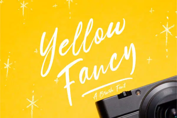 Yellow Fancy Script Font