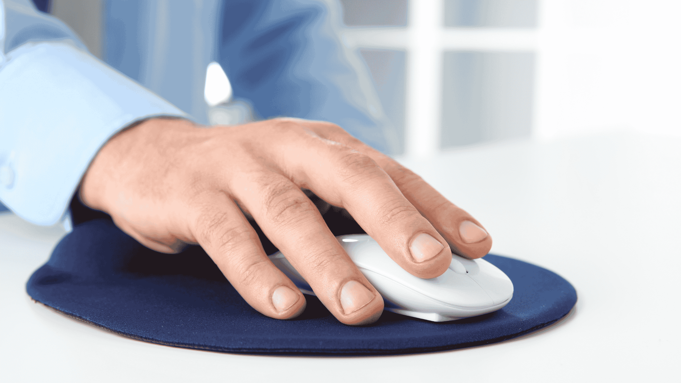 Non-Slip Base Hugogo Mouse Pad With Wrist Rest Support Basics Ergonomic Computer Gaming Office Mousepad Memory Foam 